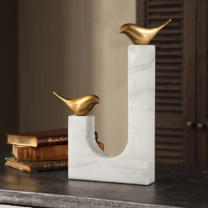 Songbirds Brass Sculpture Table Decor